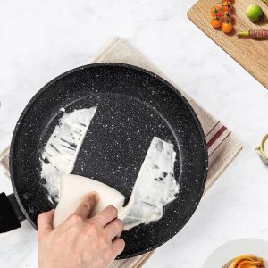 Комплект касероли Royalty Line RL-FS3M BLACK, 4 бр, Незалепващо покритие, Без PFOA, Студени дръжки, Индукция, Черен