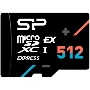MicroSD памет 512GB SILICON POWER Hypera Express, microSDXC, Class10 UHS-I U3, V30, PCIe Gen 3x1 NVMe, up to 880MB/s