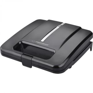 Сандвич тостер Esperanza EKT010 Parmigiano, 1000W, Четири сандвича, Тефлонови плочи, Черен