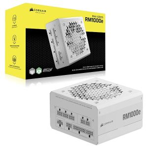 CORSAIR RM1000e White, 1000 Watt, Cybenetics Gold Certified, Fully Modular