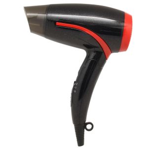 Сешоар Rosberg R51100H, 1400W, Сгъваем, 2 скорости, Концентратор, Черен/Червен