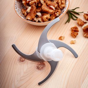 Чопър Oliver Voltz Daisy OV51111W, 600W, 1 л, Стъклена купа, Двоен нож, Пулс, Бял