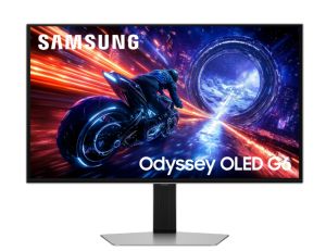 Монитор SAMSUNG Odyssey OLED G6 (LS27FG602SUXEN), 27" OLED, QHD (2560x1440) 500Hz, 16:9, 0.03ms, 300 cd/㎡, 1M:1, AMD FreeSync Premium Pro, NVIDIA G-Sync, 2xHDMI, DP, USB 3.2, Silver