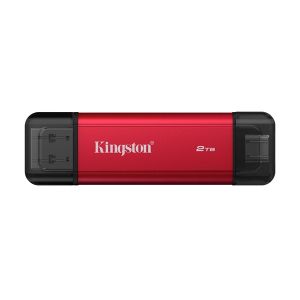 Външно SSD 2ТB KINGSTON Dual Portable SSD (SPSD/2TB), Portable SSD, Dual USB Type-A / USB Type-C, USB 3.2 Gen 2, Up to 1050MB/s, Red
