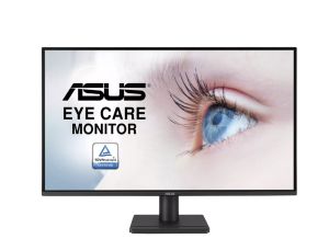 Монитор Asus VA27AQ Eye Care Monitor, 27 ", IPS, QHD, 99% sRGB, Frameless, HDMI, DisplayPort, VGA, 1ms MPRT, Stereo Speakers, Low Blue Light, Flicker Free, Wall Mountable, Black