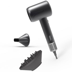 Сешоар с безчетков мотор Oliver Voltz OV51100Q, 1600W, 110000 об/мин, 3 скорости, 4 настройки, Студена струя, Черен