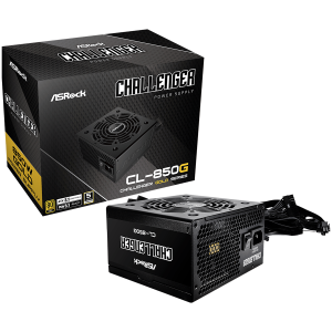 Asrock CL-850G, 850W, 80 Plus GOLD, Non Modular PSU, 2x EPS 12V CPU(4+4pin), 4x PCIe (6+2pin), 2x 4-pin connectors, 4x SATA, OCP, SCP, OVP, UVP, OTP, OPP protections, 120 mm Fan, ATX 3.1, 5Y warranty