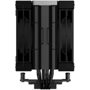 DeepCool AK400 ZERO DARK PLUS, CPU Air Cooler, 2x120mm FDB PWM Fan, Core Touch Technology 2.0, 4 Heatpipes, LGA1851/1700/1200/115x, AMD AM5/AM4, 127x123x155 mm(LxWxH), 3Y, R-AK400-BKNNMD-G-1