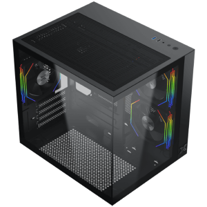 Aqua M Lite (BK, MATX, U3x1 & U2x1, Front & Left TG, 4PCS G22A Reverse & 1PC G22A,ARGB Remote Control Box)