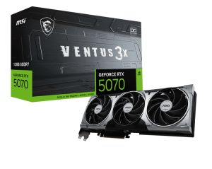 Видео карта MSI GeForce RTX 5070 12G VENTUS 3X OC, 12GB GDDR7, 192-bit, HDMI, 3xDP - 912-V532-204