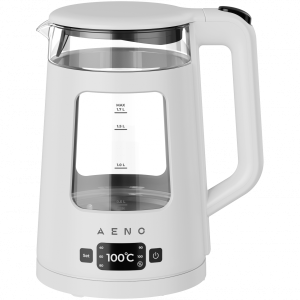 AENO Electric Kettle EK6: 1850-2200W, 2L, Strix, Square-shaped body, Transparent lid, High Resistant Glass, LED-Illumination, Auto Power Off, Dry tank Protection