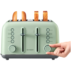BUYDEEM 4 Slice Toaster, model DT640E, color Cozy Greenish, EU