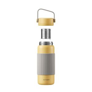 BUYDEEM Tea Infuser Thermos Bottle 400 ml, model CD1011, color Mellow Yellow