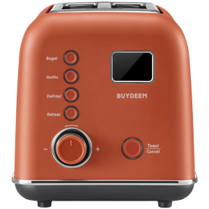 BUYDEEM 2 Slice Automatic Metal Toaster, model DT730E, color Koi Red, EU