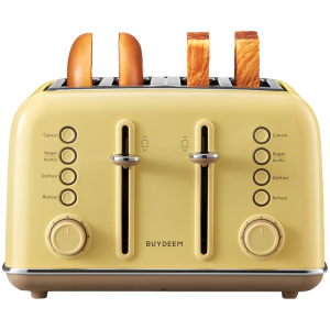 BUYDEEM 4 Slice Toaster, model DT640E, color Mellow Yellow, EU