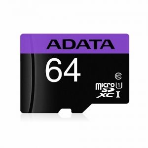 MicroSD памет 64GB ADATA Premier microSDXC Class 10 UHS-I + SD Адаптер - AUSDX64GUICL10-RA1