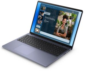 Лаптоп Dell 16 DC16251, Intel Core 7 150U (10 cores, up to 5.4 GHz), 16.0" FHD+(1920x1200) AG 300nits, 32GB, 2x16GB, DDR5, 5200MT/s, 1TB M.2 PCIe, Intel Graphics, Cam, FPR, Wi-Fi 6E, Backlit Kb, Ubuntu, Midnight Blue, Aluminium,3Y PS