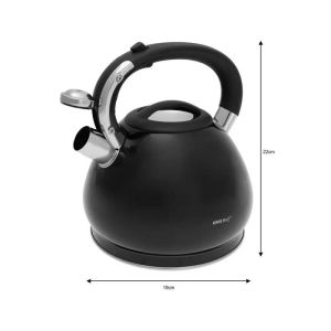 Чайник Kinghoff KH 1221, 3.4 л, Свирещ, Индукция, Черен