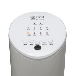 Вентилатор кула First Austria FA-5560-1, 60W, За етерични масла, Дистанционно, Таймер, Бял