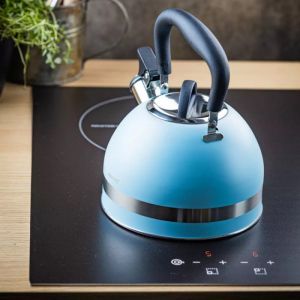 Свирещ чайник Kinghoff KH 1857, 1.8 л, Индукция, Топлоизолирана дръжка, Син