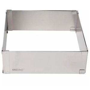 Форма за печене Kinghoff KH 1906, Регулируема 15.5-28 см, Неръждаема стомана, Сребрист