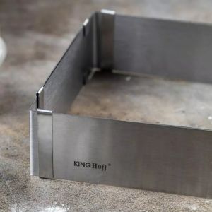 Форма за печене Kinghoff KH 1906, Регулируема 15.5-28 см, Неръждаема стомана, Сребрист
