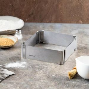 Форма за печене Kinghoff KH 1906, Регулируема 15.5-28 см, Неръждаема стомана, Сребрист