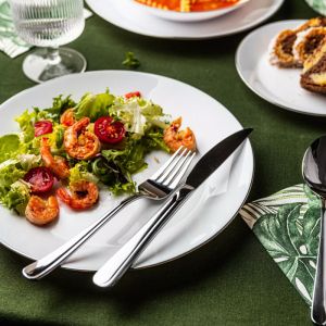 Комплект прибори за хранене Kinghoff KH 3509, 72 части, За 12 човека, Куфар, Неръждаема стомана, Сребрист