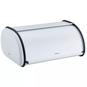 Кутия за хляб Kinghoff KH 1864, 44 см, Плавно отваряне и затваряне, Стомана, Бял