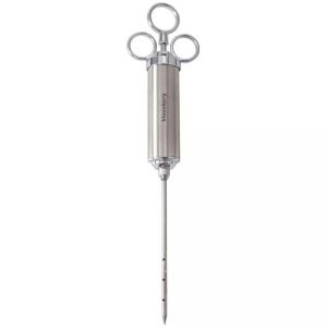 Спринцовка за мариноване на месо Klausberg KB 7842, 60 мл, 3 игли, Неръждаема стомана, Без BPA, Сребрист