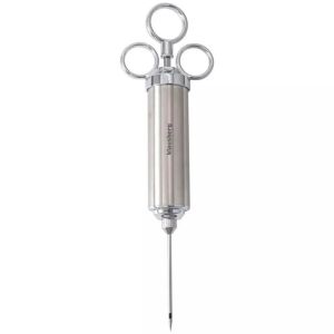 Спринцовка за мариноване на месо Klausberg KB 7842, 60 мл, 3 игли, Неръждаема стомана, Без BPA, Сребрист