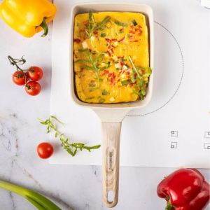 Тиган Klausberg KB 7815, Правоъгълен, 15см, Мраморно покритие, Индукция, Бежов