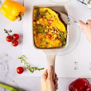 Тиган Klausberg KB 7815, Правоъгълен, 15см, Мраморно покритие, Индукция, Бежов