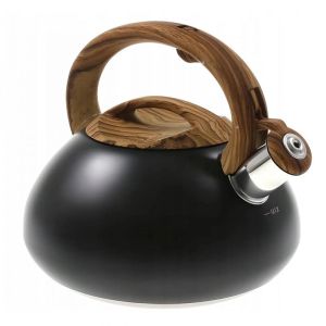 Свирещ чайник Klausberg KB 7565, 3 л, Дебелостенна основа, Индукция, Черен/кафяв