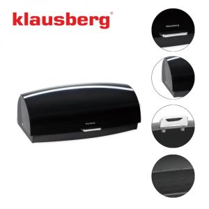 Кутия за хляб Klausberg KB 7931, 45 см, Ергономична дръжка, Метална, Черен