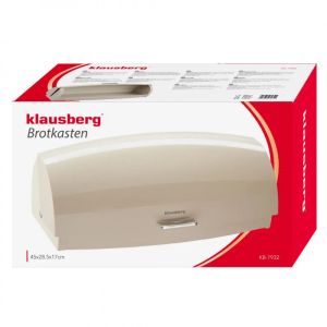 Кутия за хляб Klausberg KB 7932, 45 см, Ергономична дръжка, Метална, Бежов