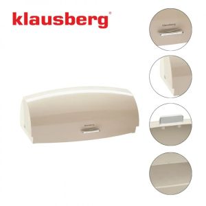 Кутия за хляб Klausberg KB 7932, 45 см, Ергономична дръжка, Метална, Бежов