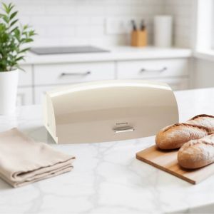 Кутия за хляб Klausberg KB 7932, 45 см, Ергономична дръжка, Метална, Бежов