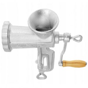 Ръчна месомелачка Kinghoff KH 1427, Размер 8, Лят чугун, 6 приставки, Сив