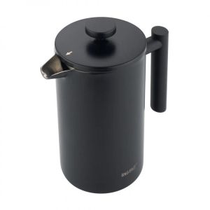 Френска преса за кафе/чай Kinghoff KH 1996, 1 л, Неръждаема стомана, Двойни стени, Черен