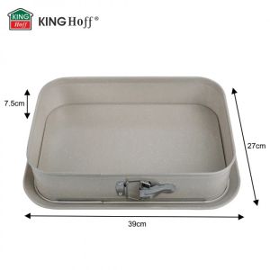 Форма за печене с падащо дъно Kinghoff KH 1978, 39x29x7.5 см, Мраморно покритие, Бежов