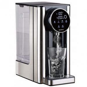 Диспенсър за гореща вода Klausberg KB 7880, 2600W, 2.7l, 40-100°C, 7 темп, Сензорен LED дисплей, Защита от деца, Памет настройки, Инокс/черен