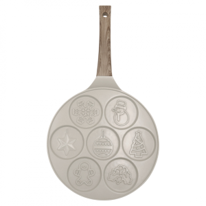 Тиган за палачинки Klausberg KB 7970, 26.5 см, 7 отделения, Незалепващо покритие, Индукция, Бежов