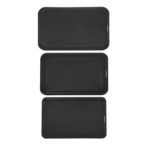 Комплект ножове и дъски за рязане Klausberg KB 7980, 8 части, Неръждаема стомана, Стойка, Черен/инокс