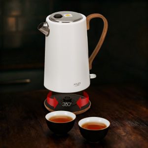 Електрическа кана Adler AD 1352, 2200W, 1.7 л, STRIX, Въртяща се основа, Автоматично изключване, Бял