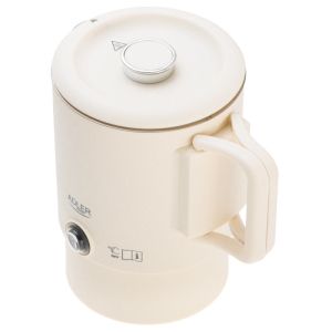 Електрическа кана за туризъм Adler AD 1388b, 650W, 0.8 л, Сваляем капак, Въртяща се основа, Бежов