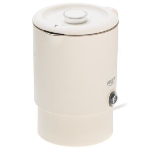 Електрическа кана за туризъм Adler AD 1388b, 650W, 0.8 л, Сваляем капак, Въртяща се основа, Бежов