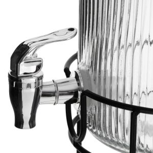 Диспенсър за напитки Adler AD 6742, 4 л, Натриево-калциево стъкло, Стойка, Прозрачен