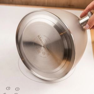 Свирещ чайник Klausberg KB 7916, 2.5 л, Топлоизолирана дръжка, Индукция, Сив