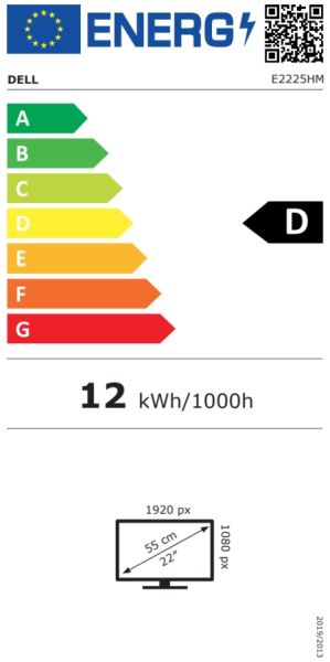 Монитор DELL E2225HM, 21.5" VA, FullHD (1920x1080) 100Hz, 16:9, 5ms, 3000:1, 250 cd/m2, VGA, HDMI, Display Port, Black